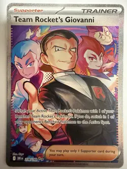 Pokemon Cards Team Rocket's Giovanni 238/182 Destined Rivals NM - Image 1
