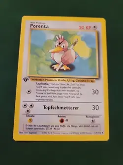 Pokemon German Base Set 1st Edition Farfetch'd (Porenta) Card 27/102 Nm - Image 1
