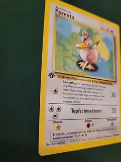 Pokemon German Base Set 1st Edition Farfetch'd (Porenta) Card 27/102 Nm - Image 2