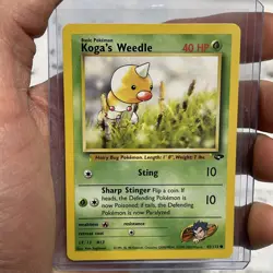 Koga's Weedle 82/132 Unlimited Pokemon Gym Challenge NM Vintage Card TCG WOTC - Image 1
