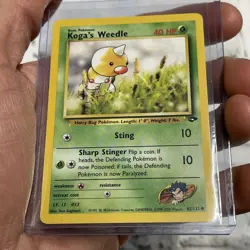 Koga's Weedle 82/132 Unlimited Pokemon Gym Challenge NM Vintage Card TCG WOTC - Image 2