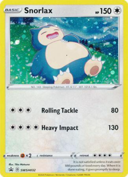 Snorlax - SWSH032 - Holo, Black Star Promo - Pokemon Card - NM - Image 1