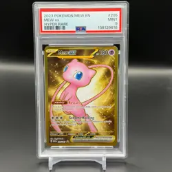 PSA 9 Mew EX Gold 205/165 English Pokemon 151 Scarlet & Violet Hyper Rare Holo - Image 1