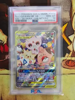 Pokemon Togepi & Cleffa & Igglybuff GX 143a/236 Alternate Art PSA10 - Image 1