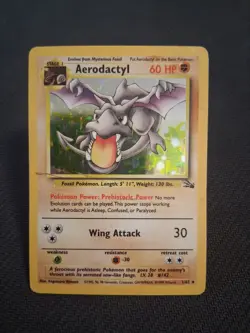 Pokemon TCG - Aerodactyl 16/62 - Rare Unlimited - Fossil Unlimited-HP - Image 1