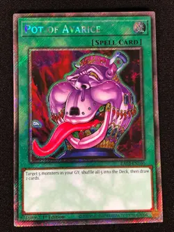 Yugioh Pot of Avarice RA03-EN160 1st Platinum Secret (NM) - Image 1