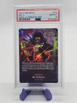 PSA 10 GEM MINT One Piece OP04-072 Mr. 5 (GEM) Alternate Art English - Image 1