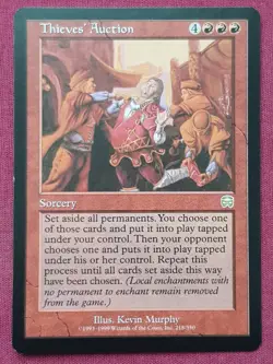 Magic The Gathering MERCADIAN MASQUES THIEVES' AUCTION red card MTG - Image 1