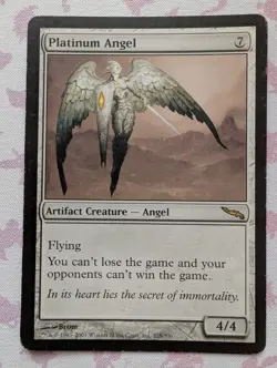 MTG Magic the Gathering Platinum Angel (228/306) Mirrodin MP-LP - Image 1