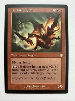 NM Retro Hellkite Igniter, MTG, The Brothers' War, Magic the Gathering 117 NM - Image 1