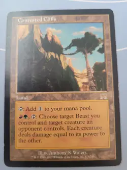 Magic ONS Contested Cliffs #314 MTG Rare Land Beast Red Green PLAYED - Image 1