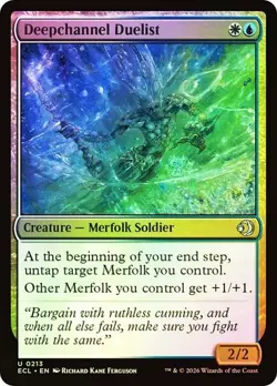 NM Foil Deepchannel Duelist, MTG, Lorwyn Eclipsed, Magic the Gathering, 213 - Image 1