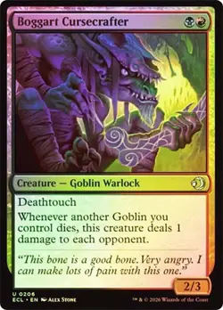 NM Foil Boggart Cursecrafter, MTG, Lorwyn Eclipsed, Magic the Gathering, 206 - Image 1