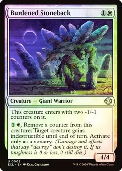 NM Foil Burdened Stoneback, MTG, Lorwyn Eclipsed, Magic the Gathering, 8 - Image 1