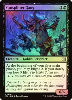 NM Foil Gutsplitter Gang, MTG, Lorwyn Eclipsed, Magic the Gathering, 106 - Image 1