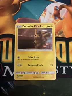 Pokemon Card TCG Detective Pikachu Detective Pikachu SM190 Promo Holo Near Mint - Image 1