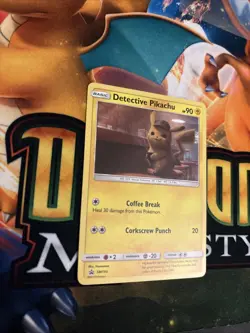 Pokemon Card TCG Detective Pikachu Detective Pikachu SM190 Promo Holo Near Mint - Image 2