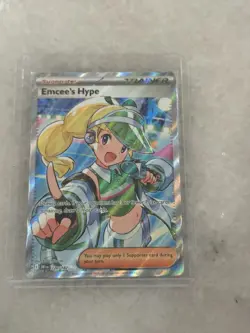 Emcee's Hype Destined Rivals Full Art Ultra Rare Card 220/182 NM Pokemon TCG - Image 1