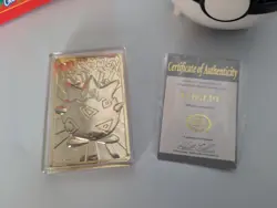 23K Gold Plated TOGEPI Card 1999 Burger King Pokemon with Box - Image 3