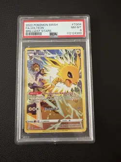 2022 POKEMON SWORD & SHIELD BRILLIANT STARS #TG04 FULL ART/JOLTEON PSA 8 - Image 1