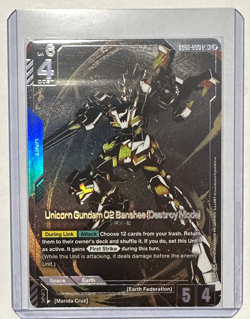 Gundam TCG Card Game Unicorn Gundam 02 Banshee (Destroy Mode) - GD01-003 LR+ AA - Image 1