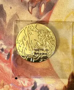 Pokemon TCG Charizard GOLD Metal Coin UPC Premium Collection 2022 NEW NEAR MINT - Image 2
