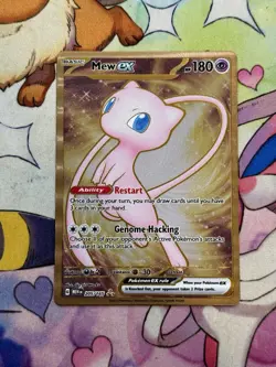 Mew ex 205/165 Metal Gold Ultra Rare 151 Promo Pokemon Card - Image 1