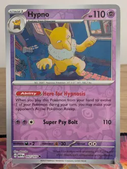 HYPNO 097/165 UNCOMMON 151 POKEMON REVERSE HOLO NM - Image 1