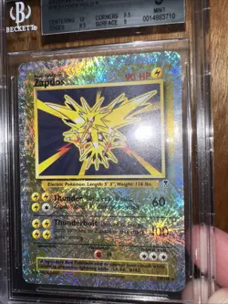 Pokemon 2002 Zapdos 19/110 Reverse Foil Legendary Collection BECKETT 9 - Image 1