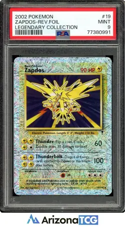 Pokemon 2002 Zapdos 19/110 Reverse Foil Legendary Collection PSA 9 - Image 1