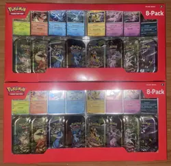 Pokemon Prismatic Evolutions 8 Mini Tin W/ PROMO Costco Bundle SEALED - LOT OF 2 - Image 1
