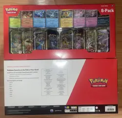 Pokemon Prismatic Evolutions 8 Mini Tin W/ PROMO Costco Bundle SEALED - LOT OF 2 - Image 2