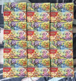 Lot Of 12 Pokemon TCG Prismatic Evolutions Mini Tin Display SEALED (8 Tin) - Image 1