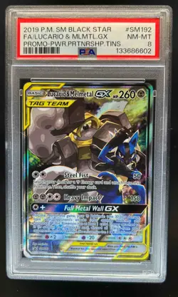 2016-19 Pokemon SM Black Star Promos Lucario & Melmetal #SM192 TCG 8 - Image 1