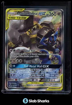 2019 POKEMON BLACK STAR PROMO #SM192 LUCARIO & MELMETAL GX TAG TEAM - Image 1