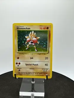Pokemon TCG Hitmonchan Holo Vintage Pokemon Card Base Set 7/102 LP / NM - Image 1