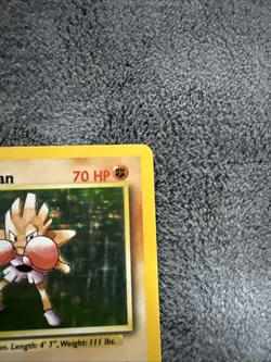 Pokemon TCG Hitmonchan Base Set Holo Unlimited Rare Card 7/102 NM Condition - Image 4