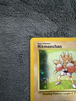 Pokemon TCG Hitmonchan Base Set Holo Unlimited Rare Card 7/102 NM Condition - Image 5