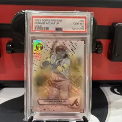 2023 Topps Pristine - Ronald Acuna Jr. #85 Gold Refractor /50 PSA 10 - Image 1