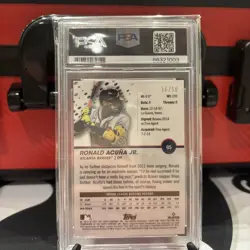 2023 Topps Pristine - Ronald Acuna Jr. #85 Gold Refractor /50 PSA 10 - Image 2