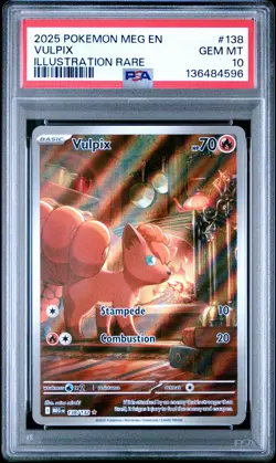 Pokemon Mega Evolution 138 Vulpix Illustration Rare PSA 10 GEM MINT 4596 - Image 1