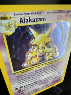 Pokemon TCG Alakazam Base Set Holo Card 1/102 Unlimited Rare MP - Image 5