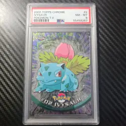 PSA 8 ⭐ Pokemon Ivysaur #2 2000 Topps Chrome T.V. Graded Card - Image 3