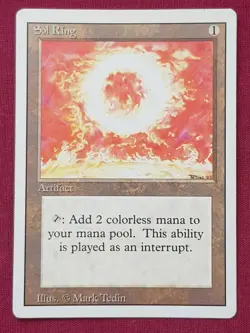 Magic The Gathering REVISED EDITION SOL RING artifact card MTG - Image 1