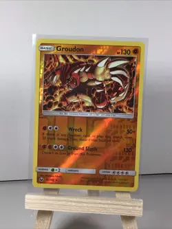 Pokemon Groudon TCG Sun & Moon Celestial Storm Holo Card 81/168 Reverse Holo - Image 1