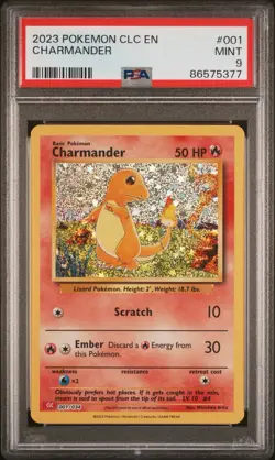 2023 POKEMON CLC-TRADING CARD GAME CLASSIC #001 CHARMANDER PSA 9 - Image 1