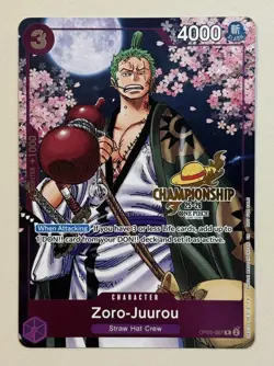 Zoro-Juurou OP05-067 One Piece TCG Card Game CS Championship 25-26 Rare Promo - Image 1