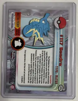 2000 Topps Chrome Seadra Pokemon Card, Foil Holographic - Image 2