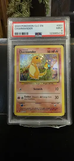 2023 POKEMON CLC-TRADING CARD GAME CLASSIC #001 CHARMANDER PSA 9 - Image 1