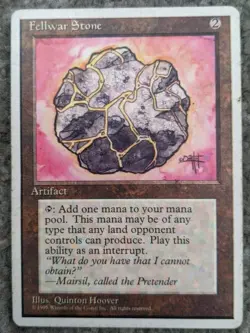 Magic the Gathering Fellwar Stone 4th Series 1995 Collectible Card - Image 1